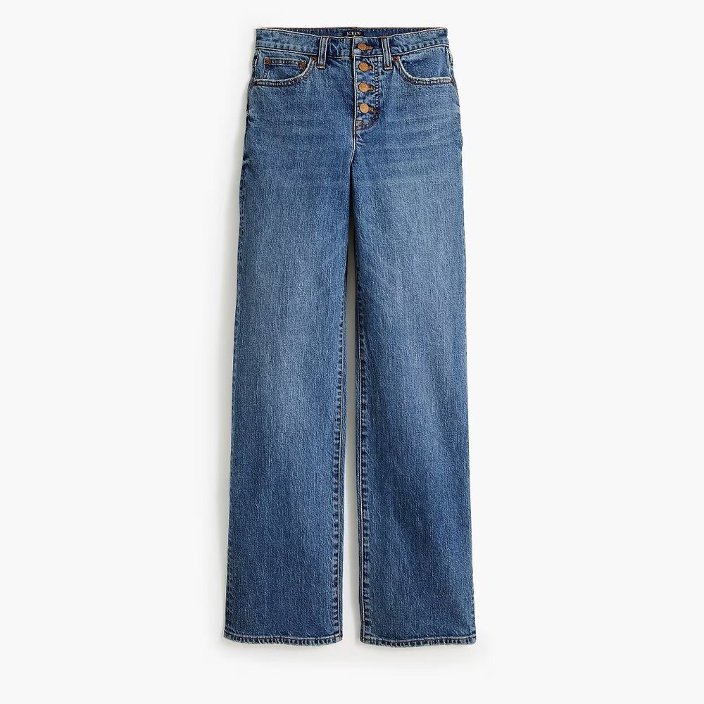 J Crew Factory Wide-Leg Full-Length Jean in All-Day Stretch - 27R -  NWT